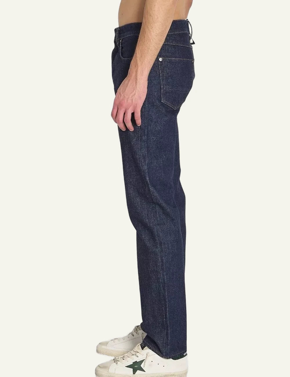 Stone Island trousers blue side look