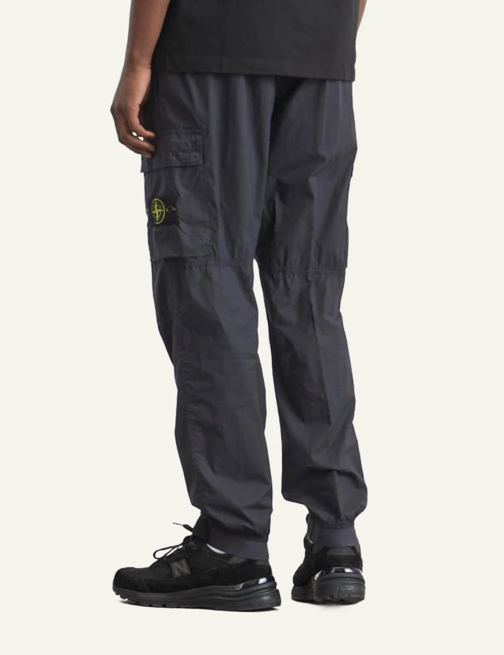 Stone Island trousers gray back look