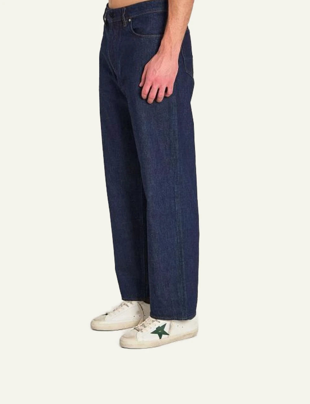 Stone Island jeans trousers blue side look