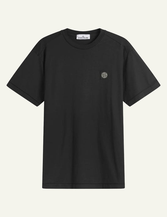 Stone Island t-shirt black regular fit front flat