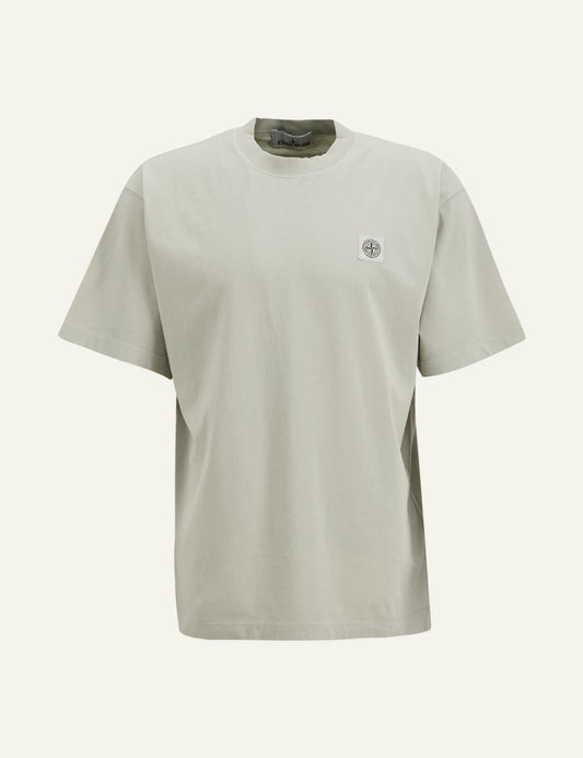 Stone Island t-shirt light grey packshot front flat