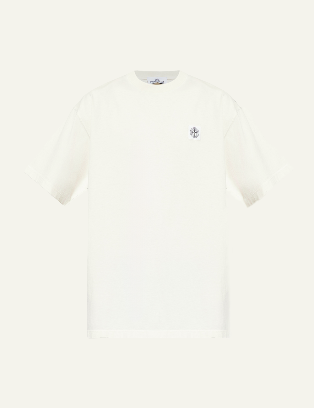 Stone Island T-Shirt Off White Regular Fit Front flat