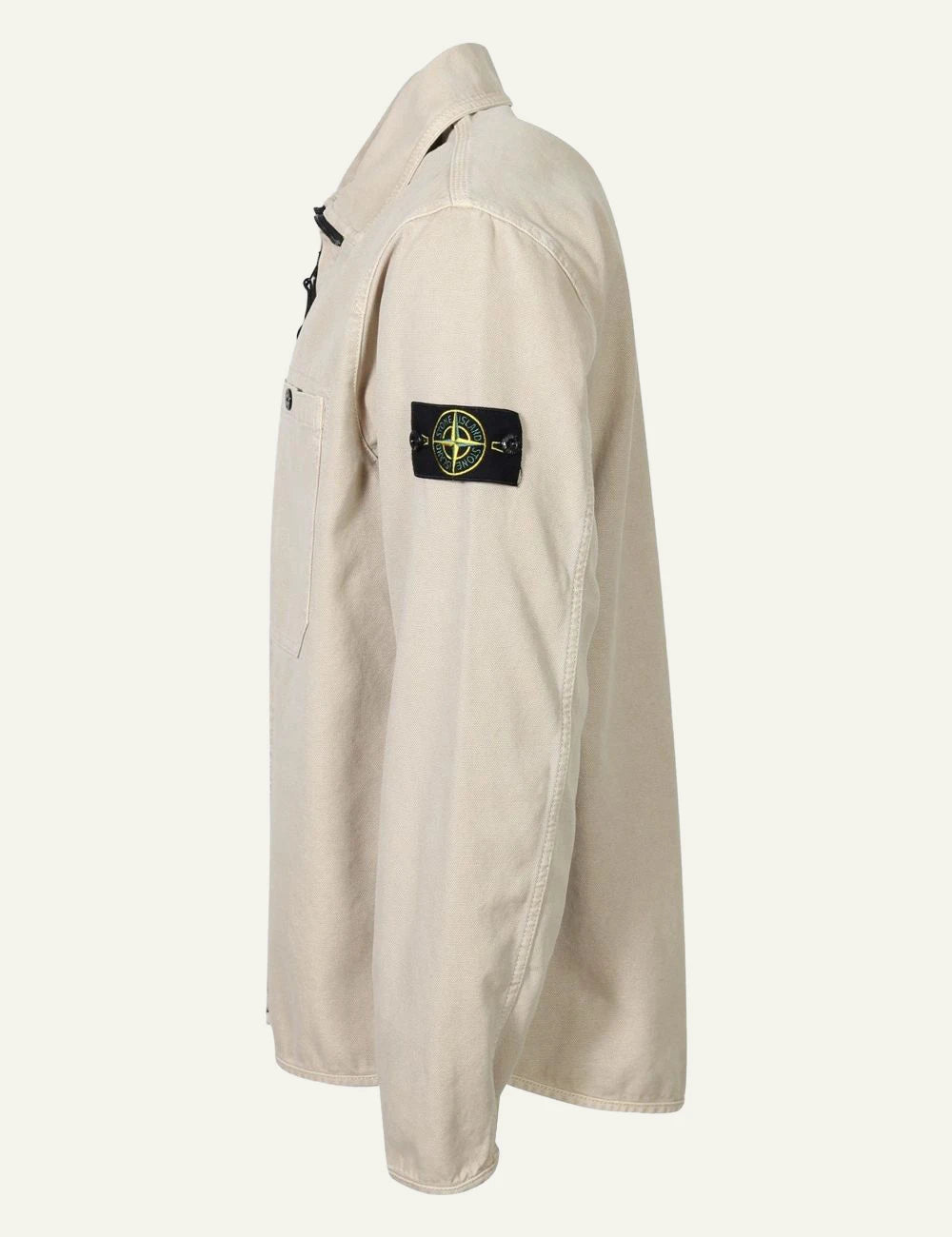 Stone Island zip jacket beige side
