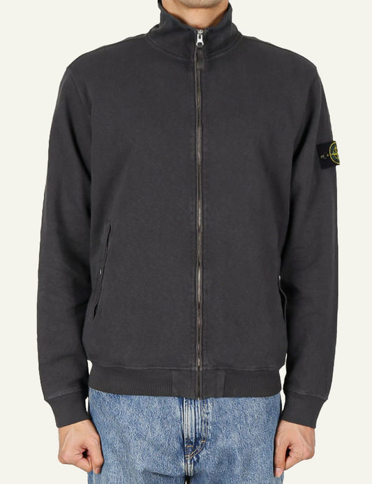 Stone Island zip up cardigan black front look