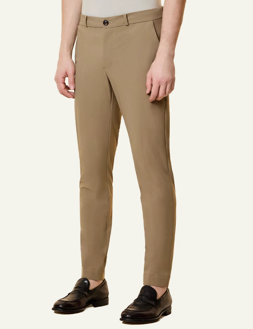 Light Grey Chino Pants side model View