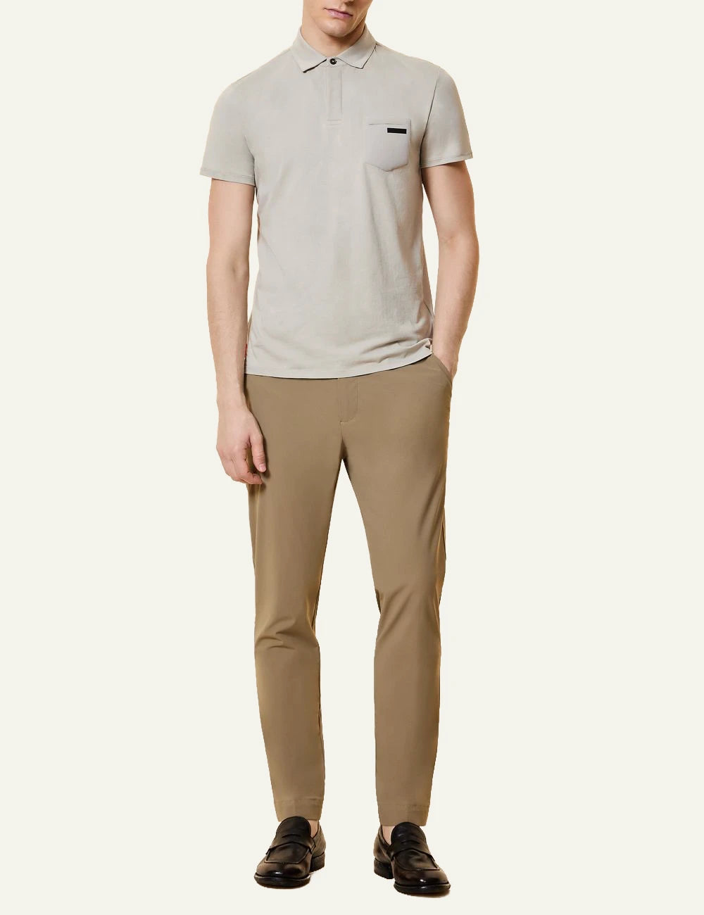 Light Grey Chino Pants front model View