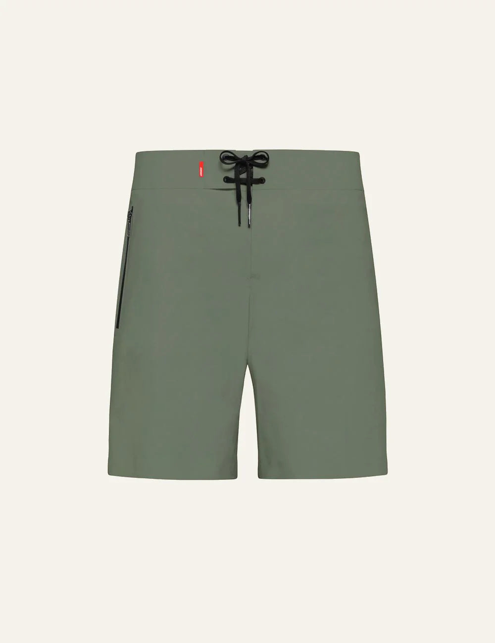 Technical Swim Shorts Olive Green Front Flat