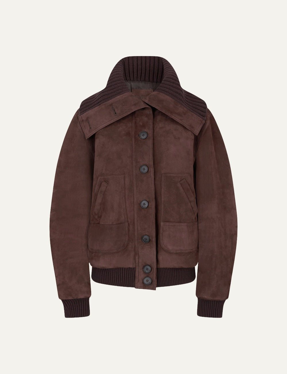 THE ATTICO BOMBER DARK BROWN
