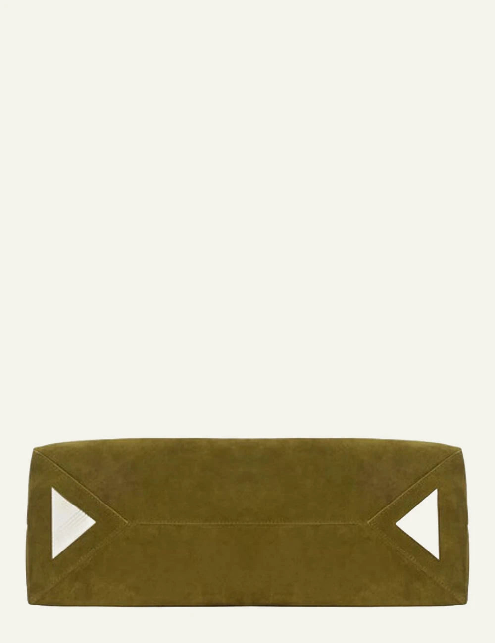 The Attico La Passeggiata M bag khaki suede detail view