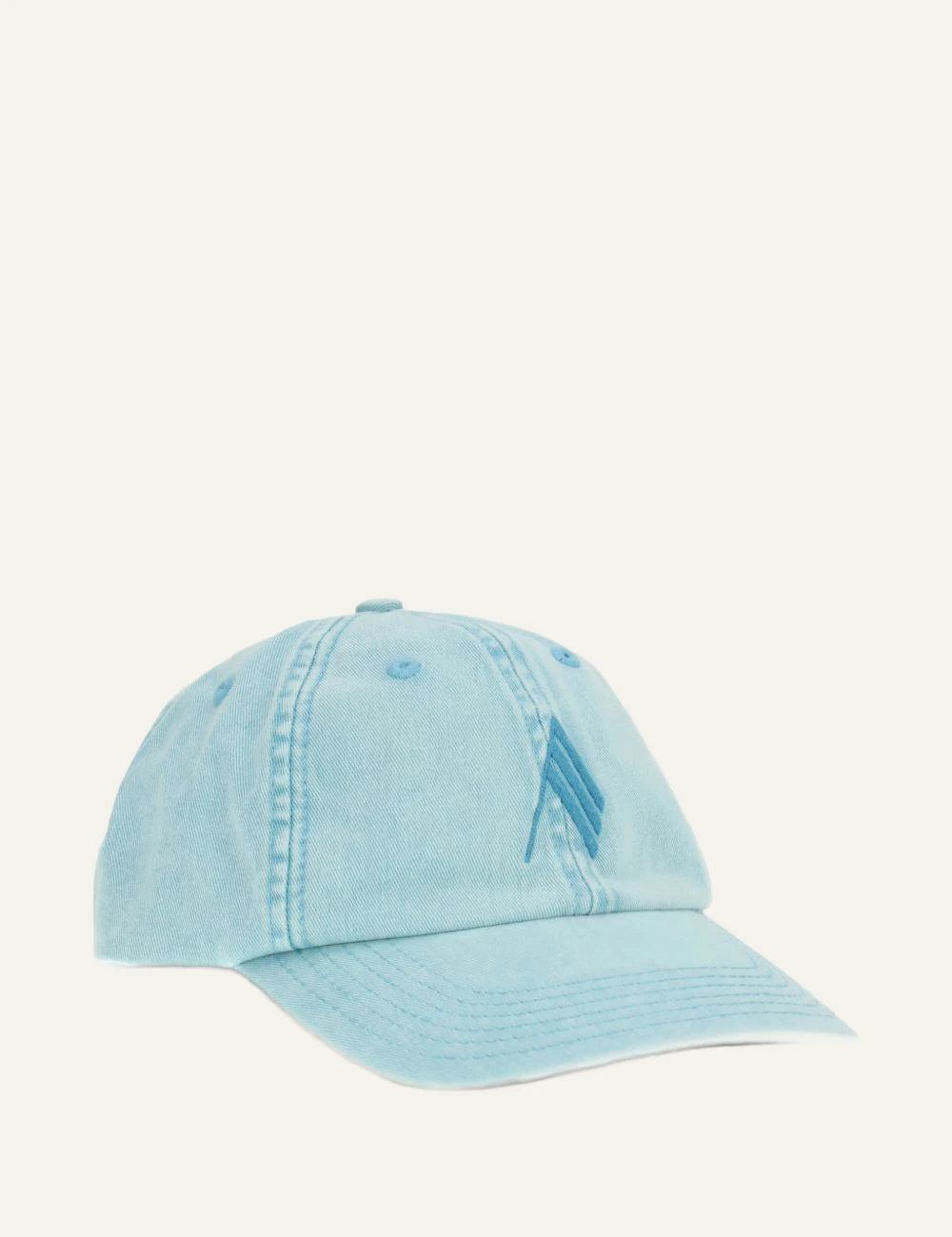The Attico Light Blue Cotton Baseball Cap With Embroidered Logo side Flat View