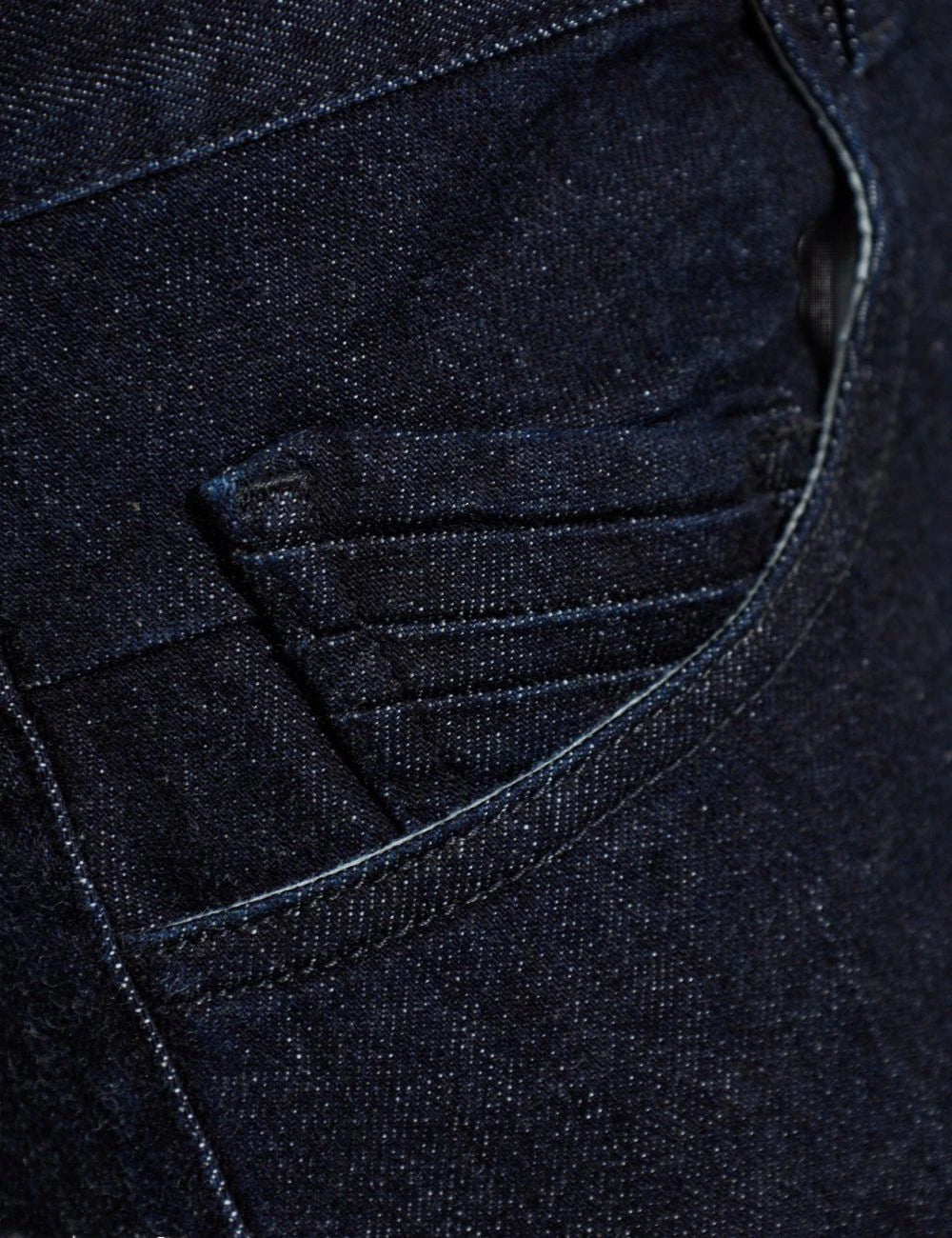 The Attico navy blue wide leg jeans with embroidered logo for women pocket detail