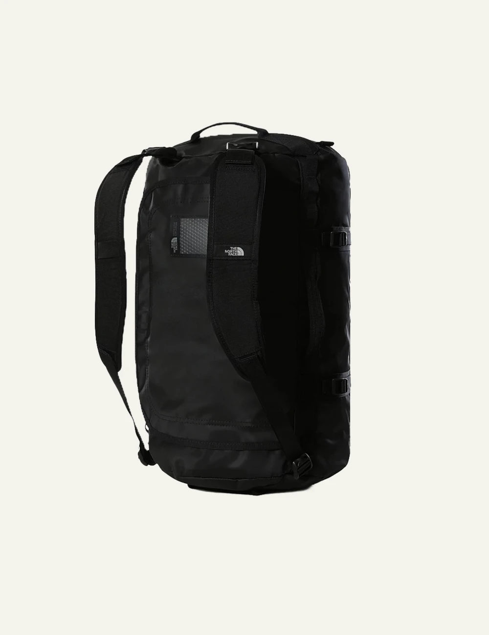 The North Face Base Camp duffel bag black 50L back view logo travel
