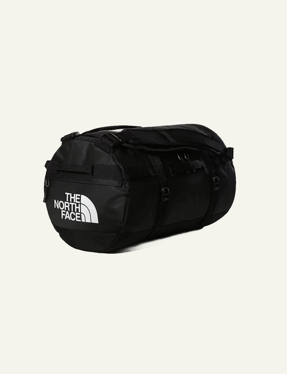 The North Face Base Camp duffel bag black 50L profile view logo travel
