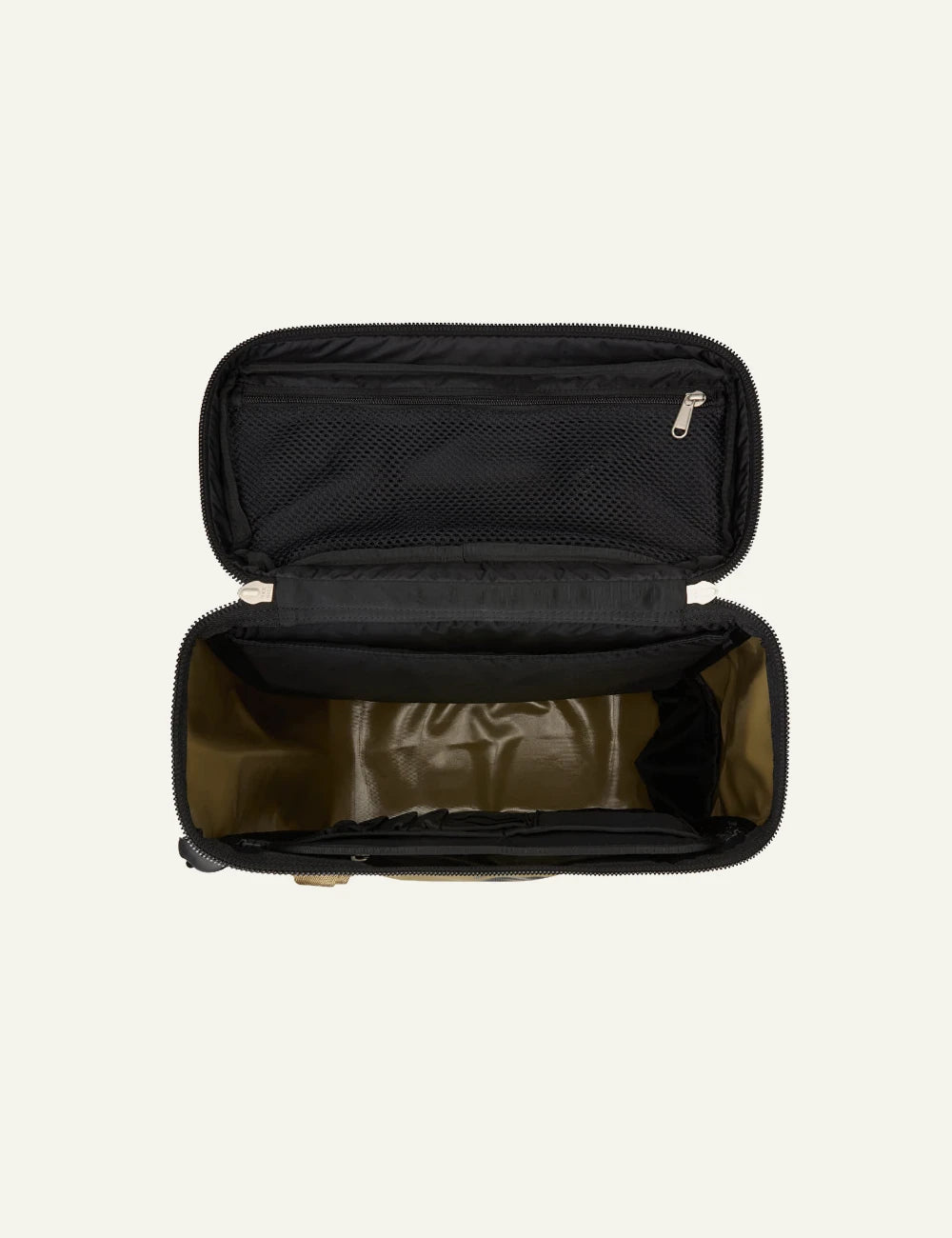 The North Face Base Camp Fuse Box backpack beige black logo top detail