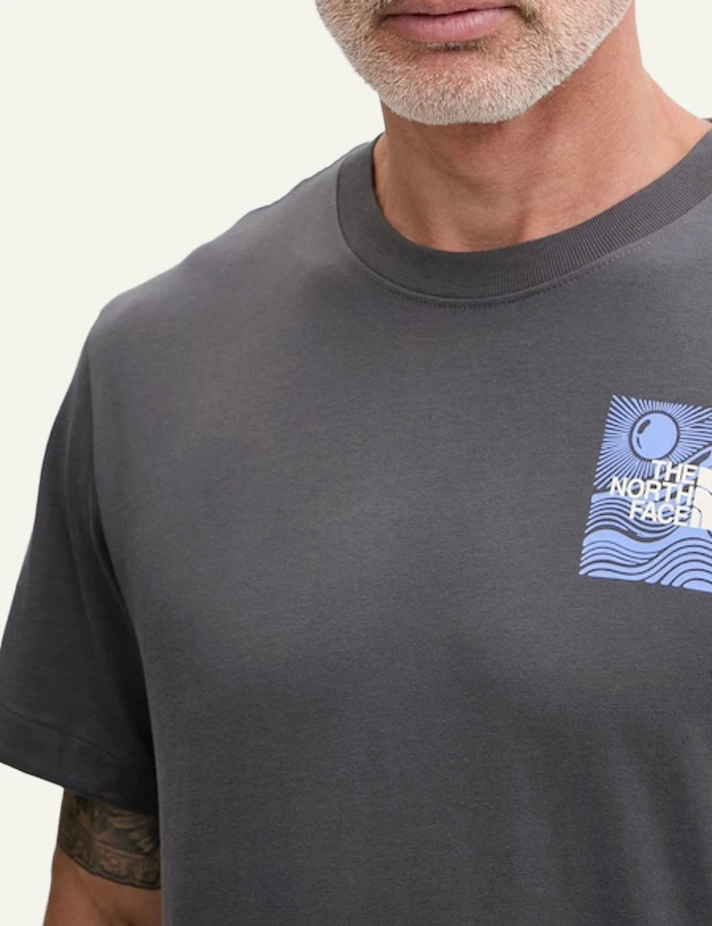 The North Face grey graphic t-shirt front detail