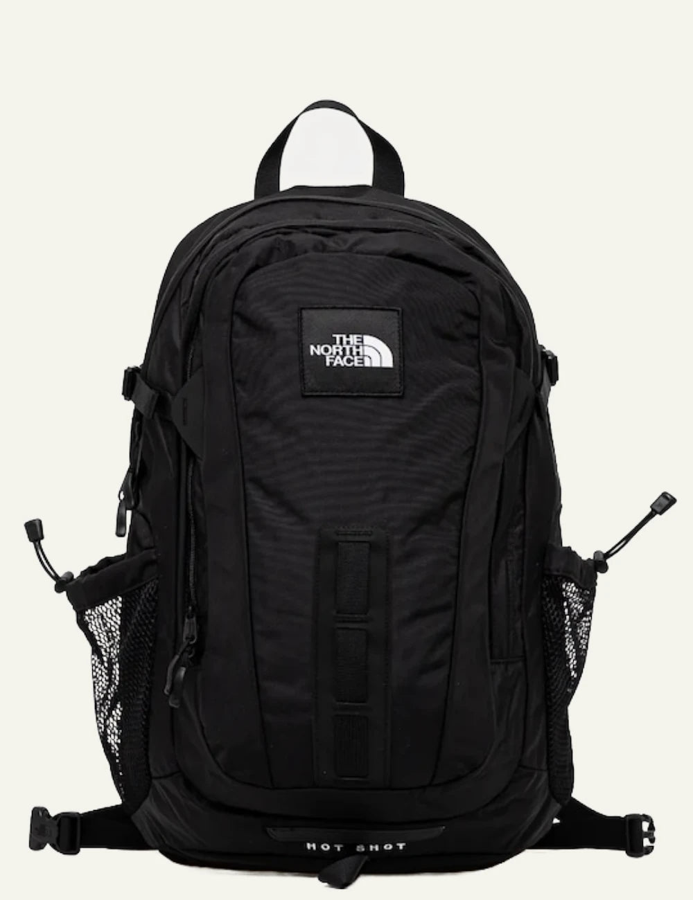 The North Face Hot Shot backpack black front view