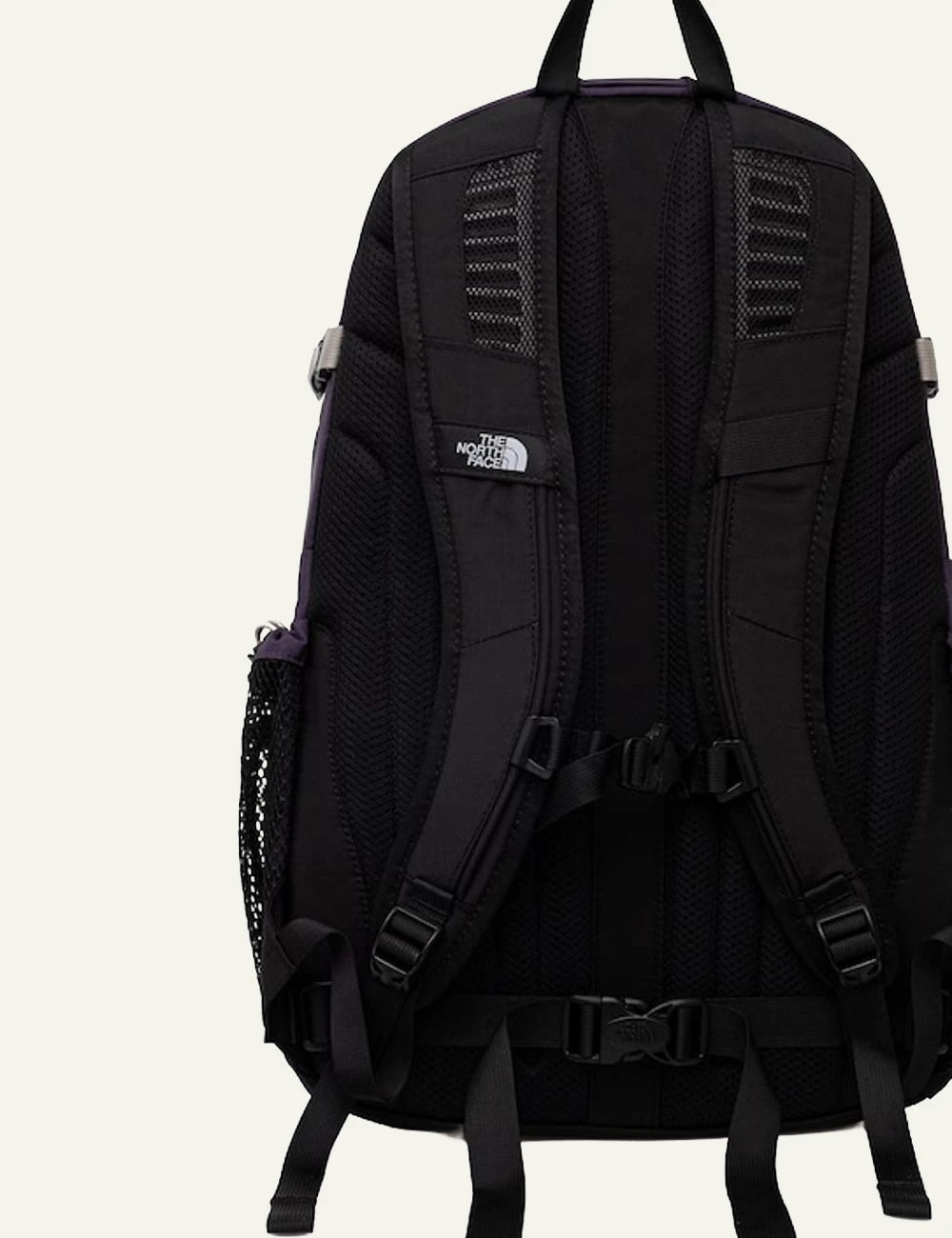 The North Face Hot Shot backpack purple grey back view