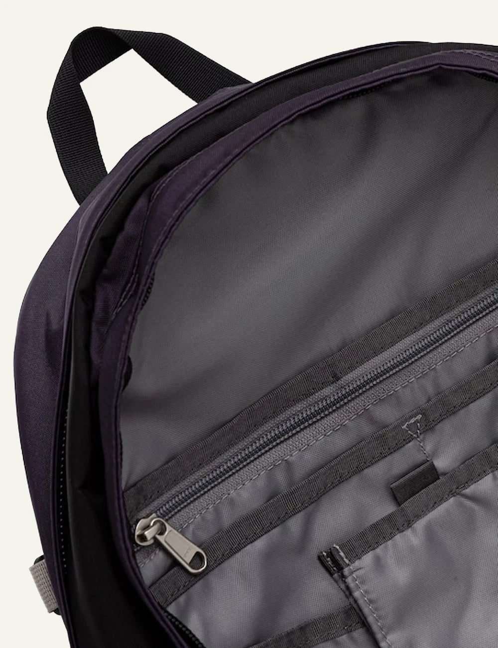 The North Face Hot Shot backpack purple grey top detail view