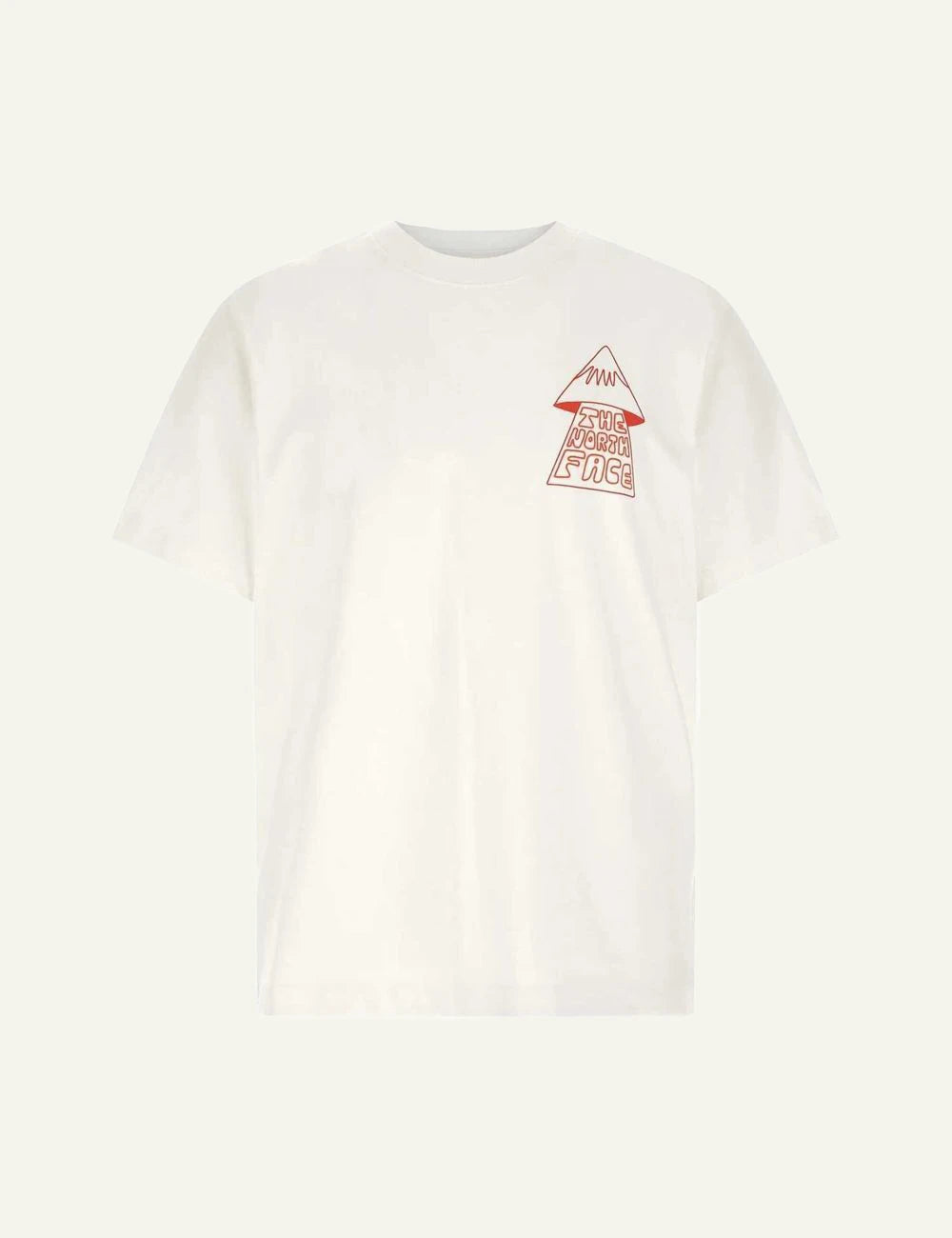 The North Face mountain play off white t-shirt front