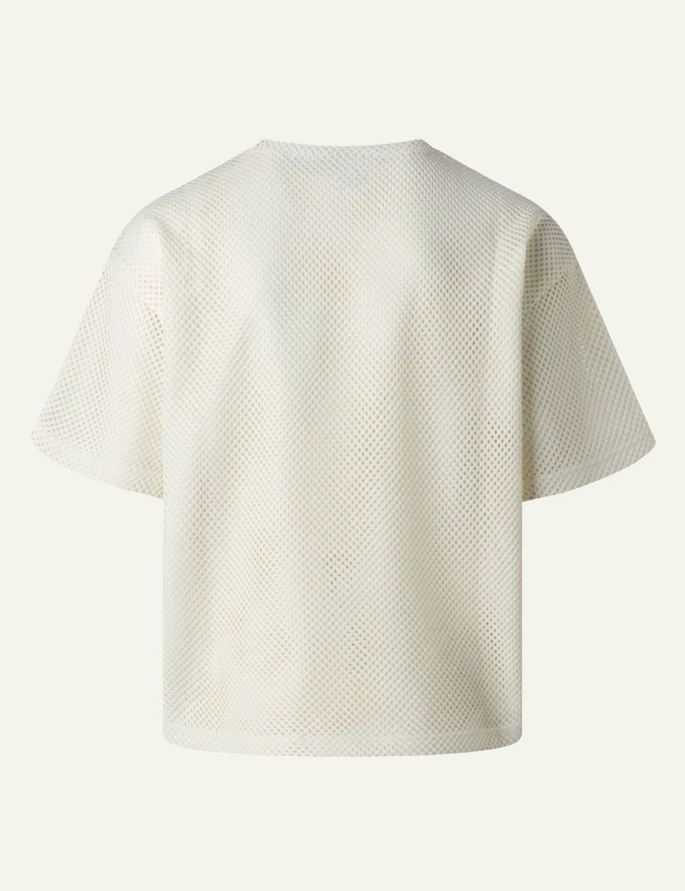 The North Face Red Box mesh t shirt white breathable crewneck short sleeve back view