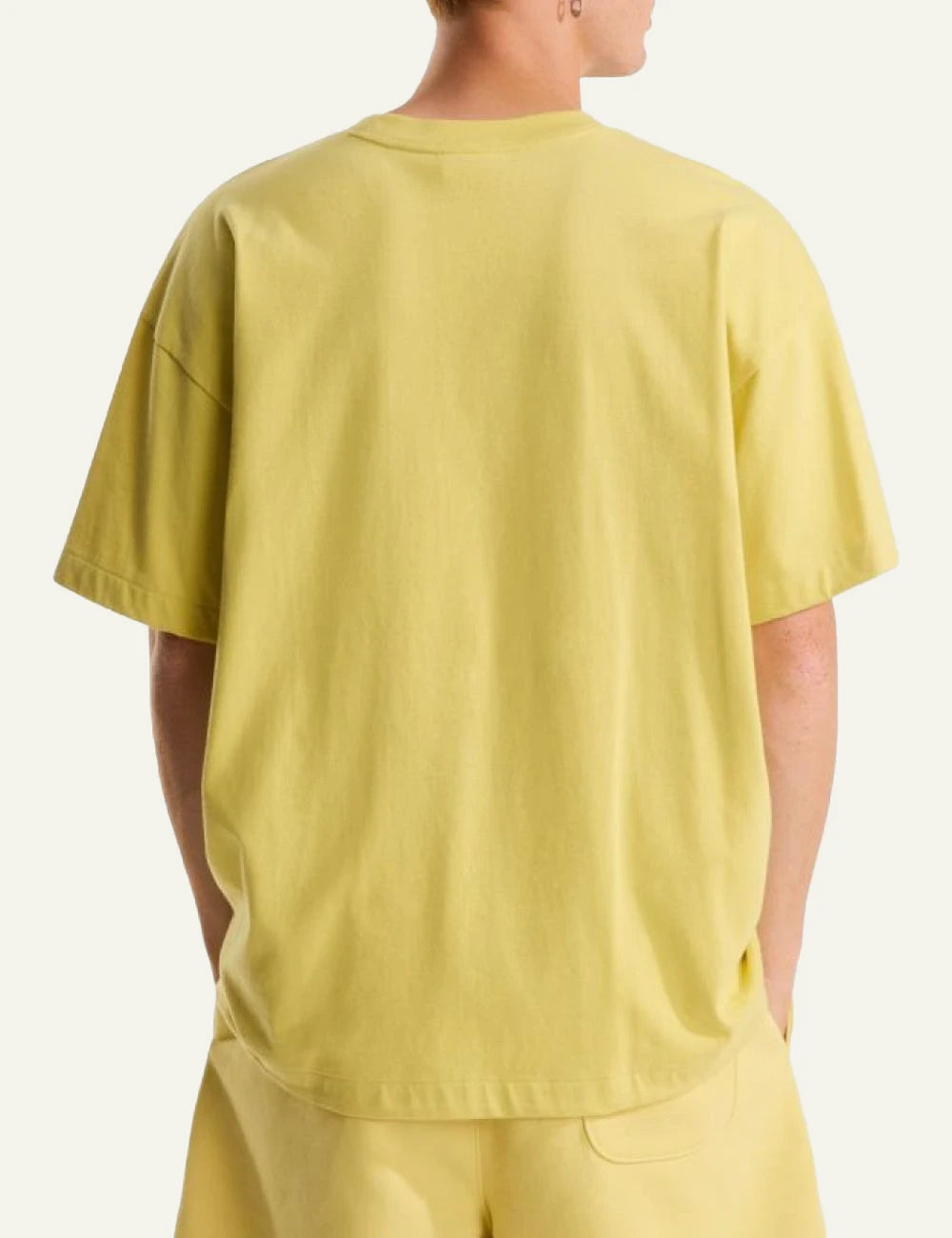 The North Face t shirt yellow cotton crewneck short sleeve back view