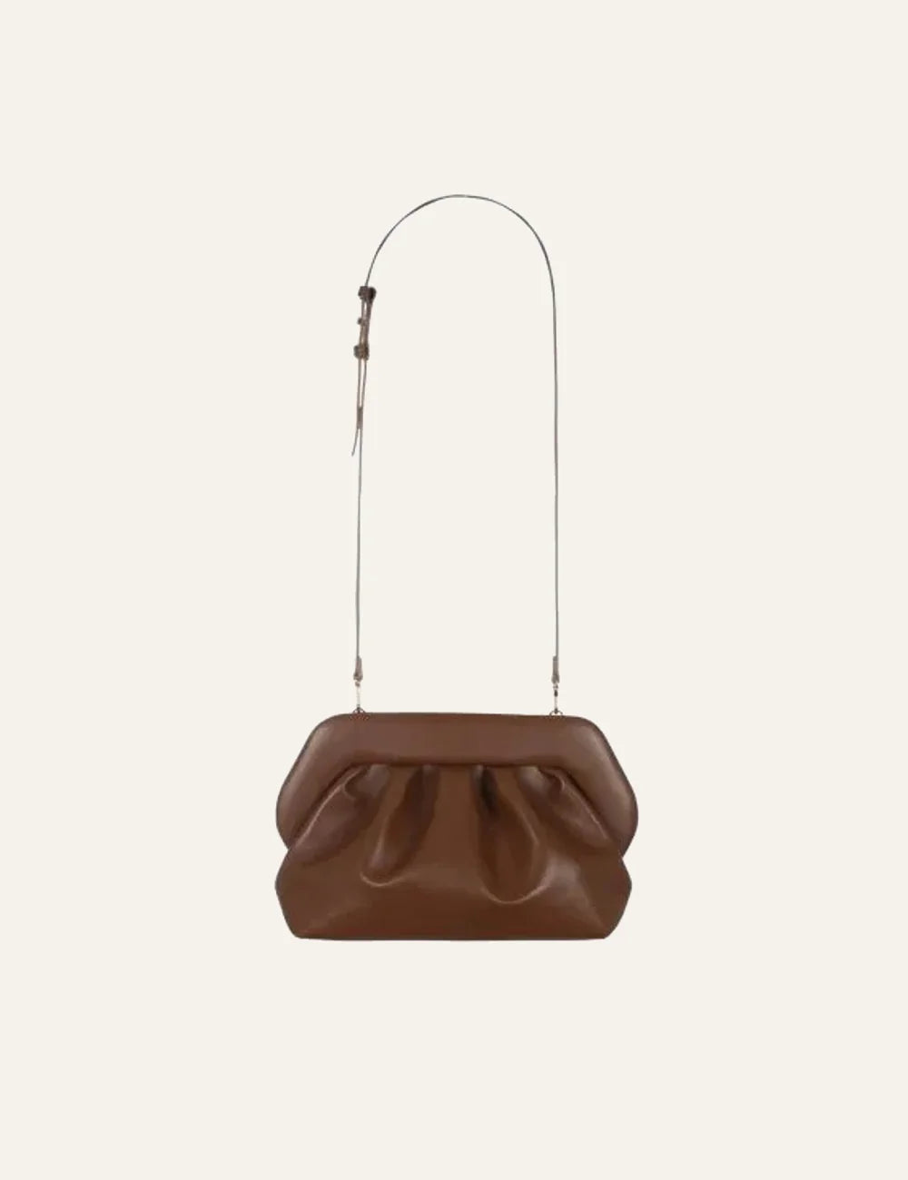 Themoire Bios bag brown front strap view