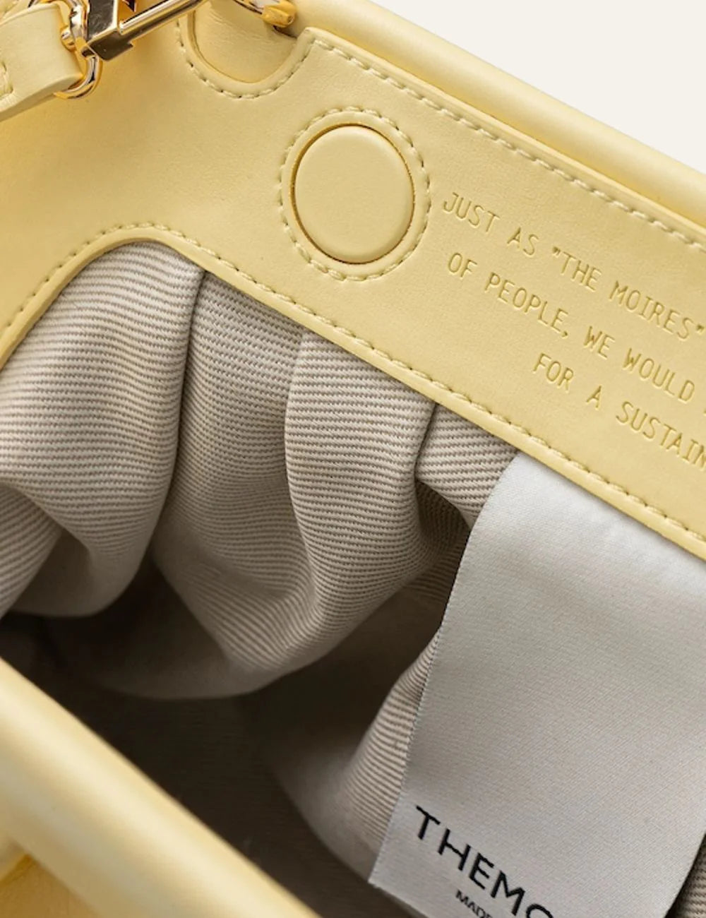 Themoire Bios bag soft yellow top view