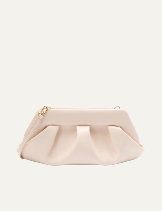 Themoirè shoulder bag cream front view