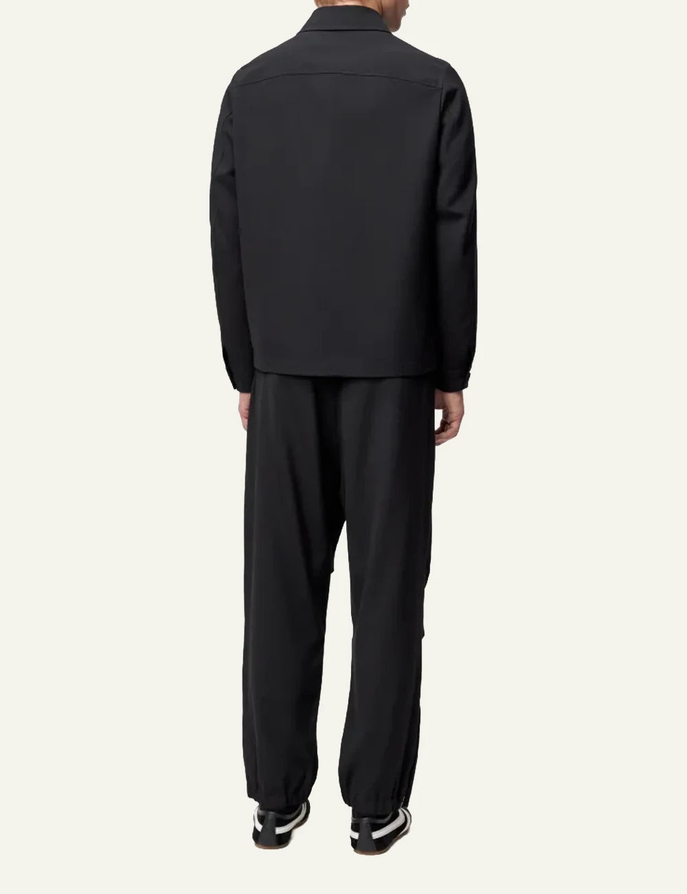 Men's DRYKORN Jerson Jacket in black twill with zip fastening and chest pocket back