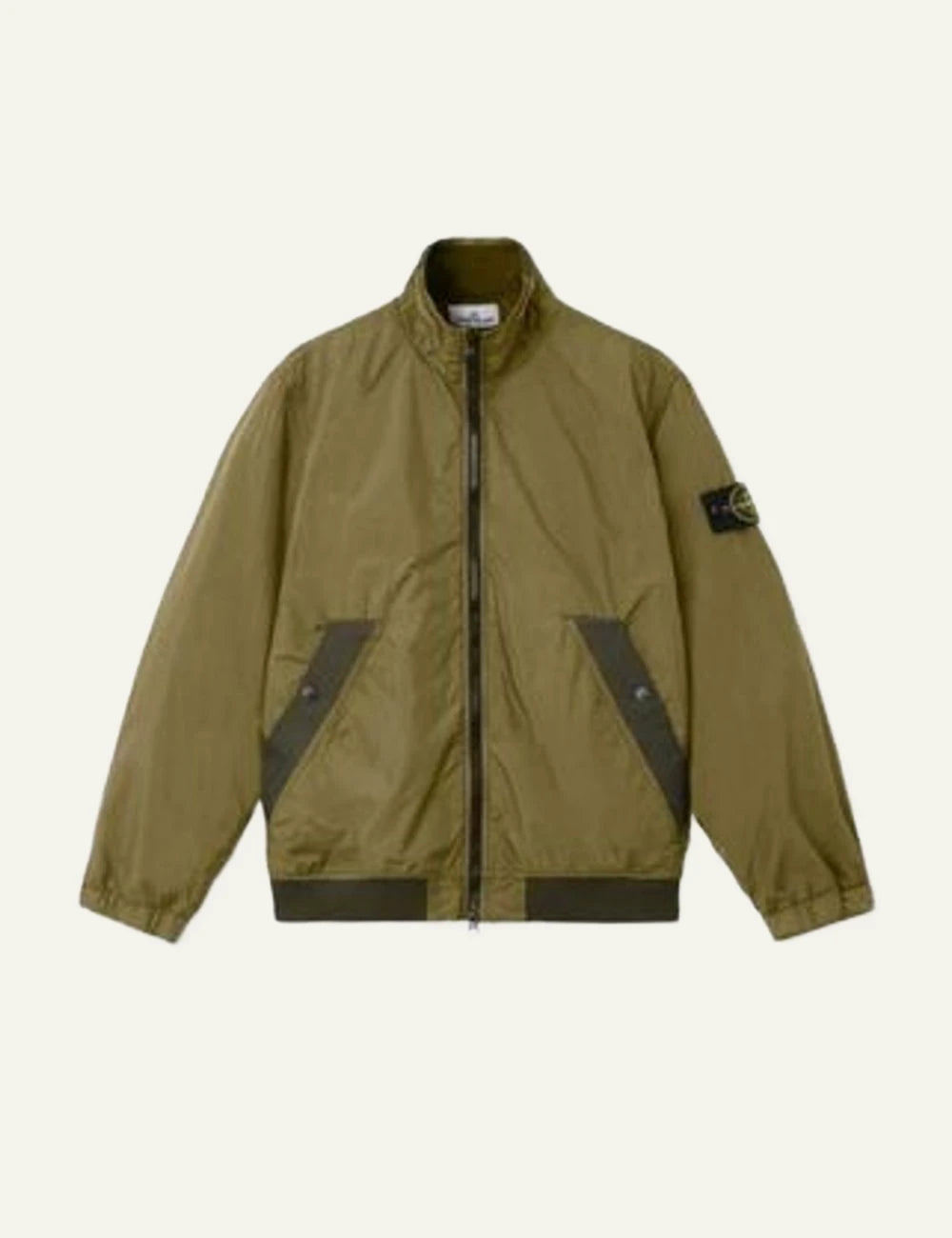 Stone Island jacket green front look