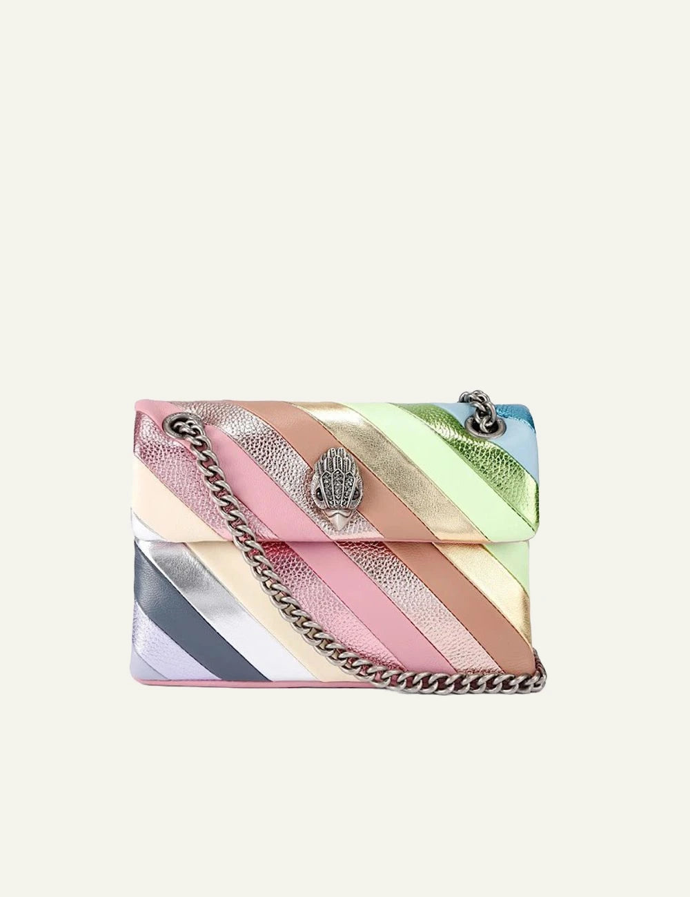 Γυναικεία Kurt Geiger crossbody bag multicolor quilted leather front view