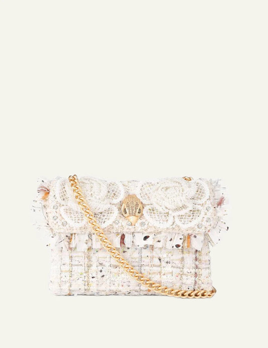 tweed mini kensington bone combination fabric other kurt geiger london front