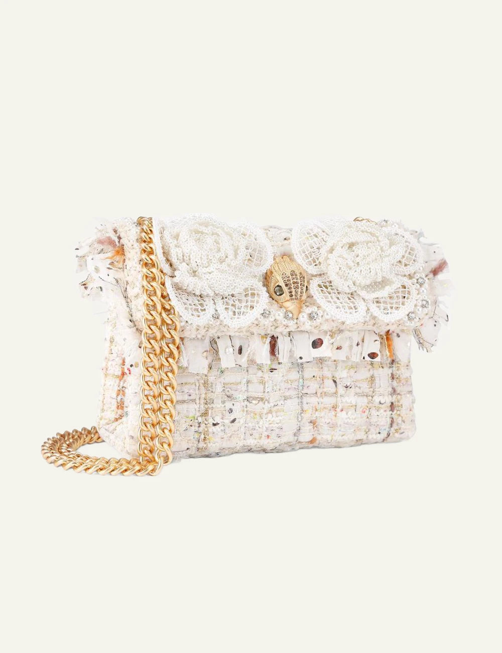 tweed mini kensington bone combination fabric other kurt geiger london angled