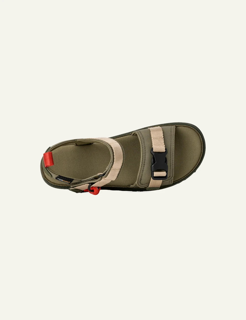 ugg sandal olive cordura strap outdoor sandal top view