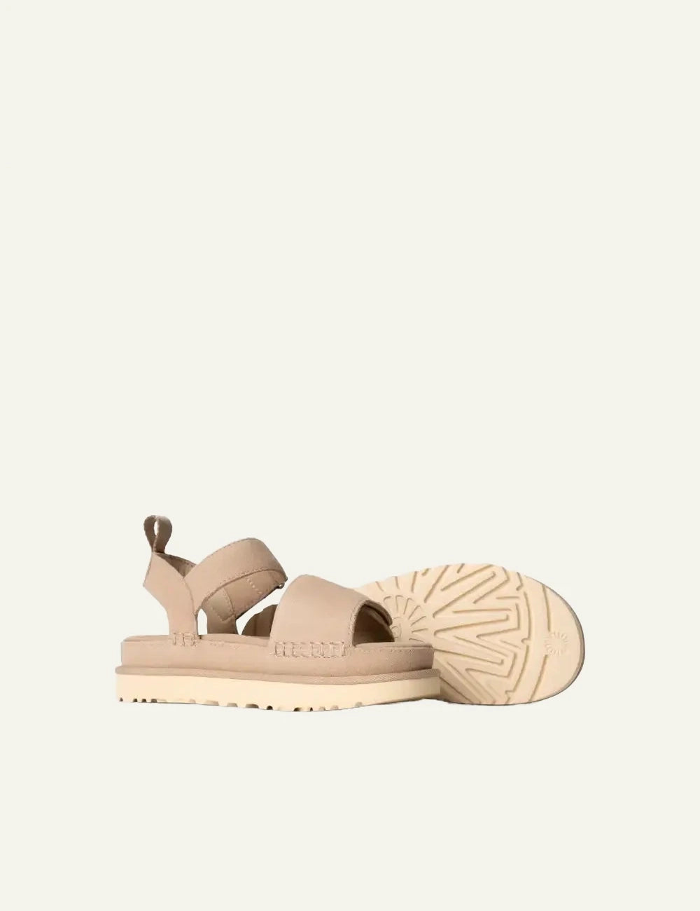 UGG Goldenstar suede sandal Sand  angled view 