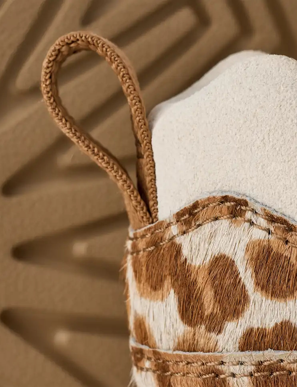 UGG Lo Lowmel Plains sneaker cow hair felicity leopard jasmine detail view