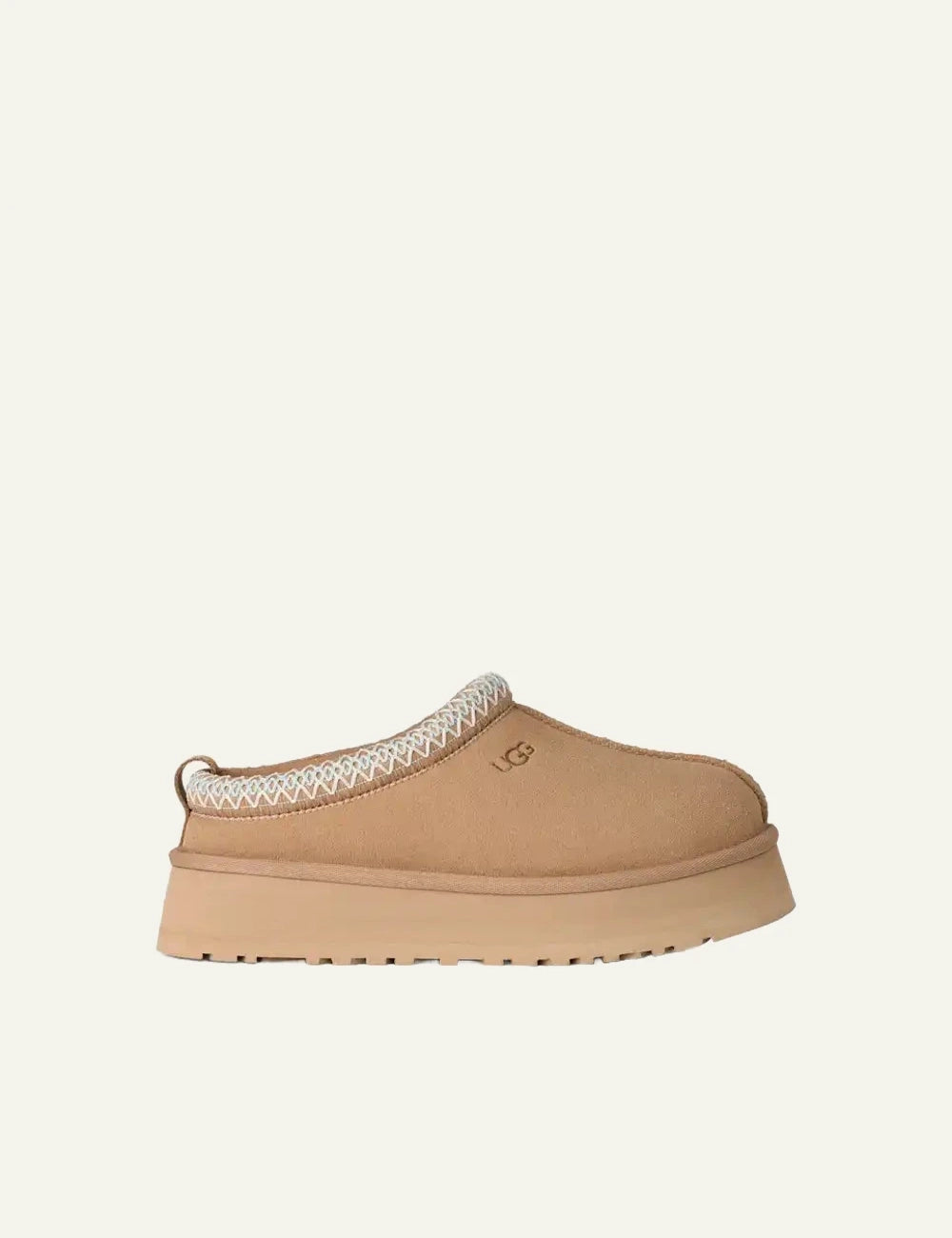 UGG Tazz II suede platform slipper sand &nbsp;clean side profile