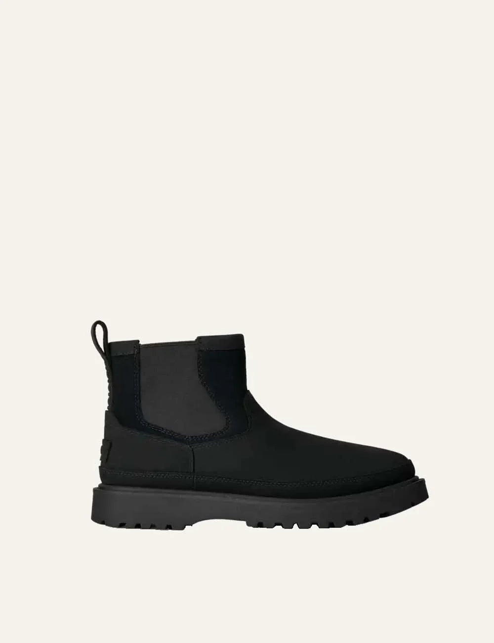 Unisex UGG Birch Chelsea black waterproof suede and nubuck boots with elastic side panels and rubber outsole