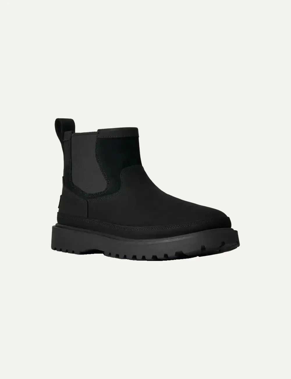 Unisex UGG Birch Chelsea black waterproof suede and nubuck boots with elastic side panels and rubber outsole profile