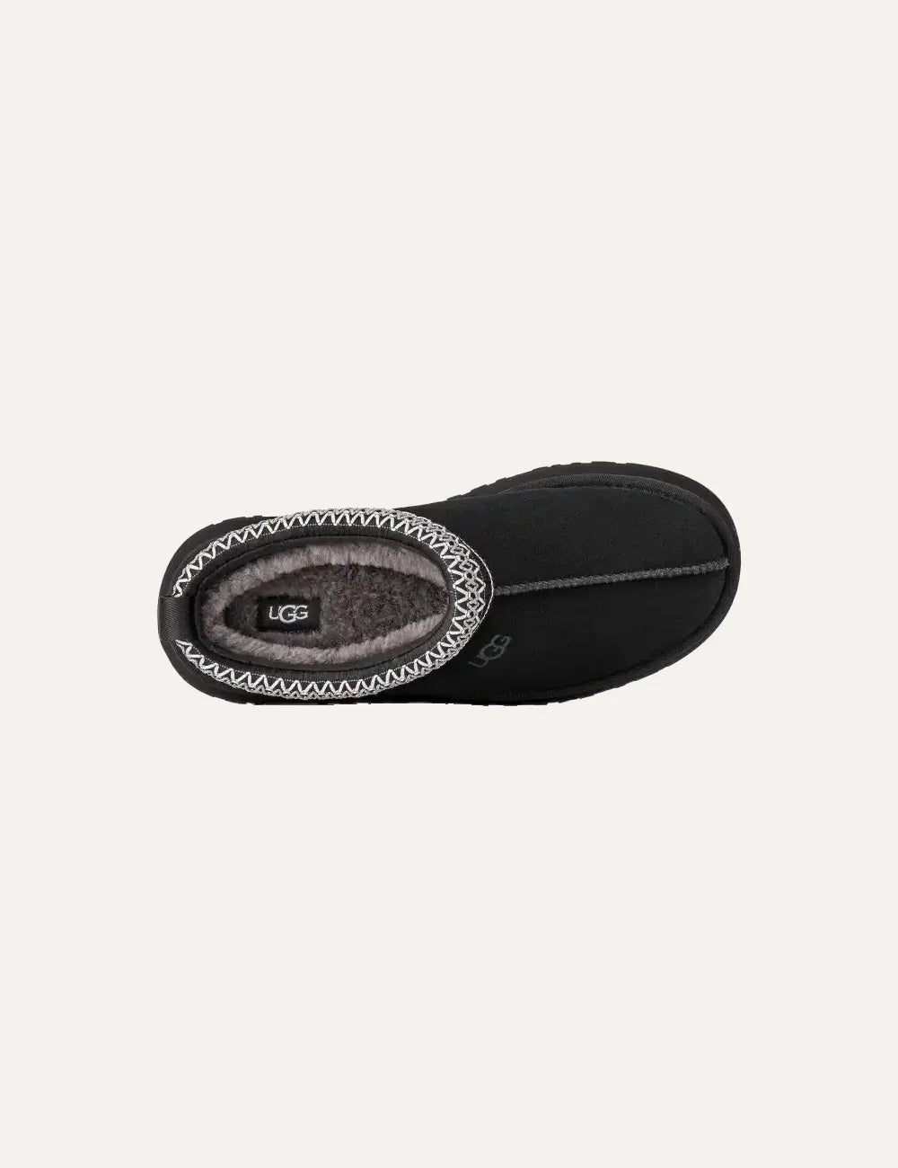 Unisex UGG Tazz II black suede platform shoes with contrast UGGbraid trim, sheepskin lining and Sugarcane EVA outsole top