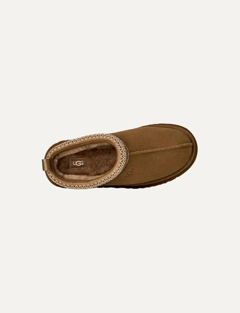 Unisex UGG Tazz II brown suede platform shoes with UGGbraid trim, sheepskin lining and Sugarcane EVA outsole top