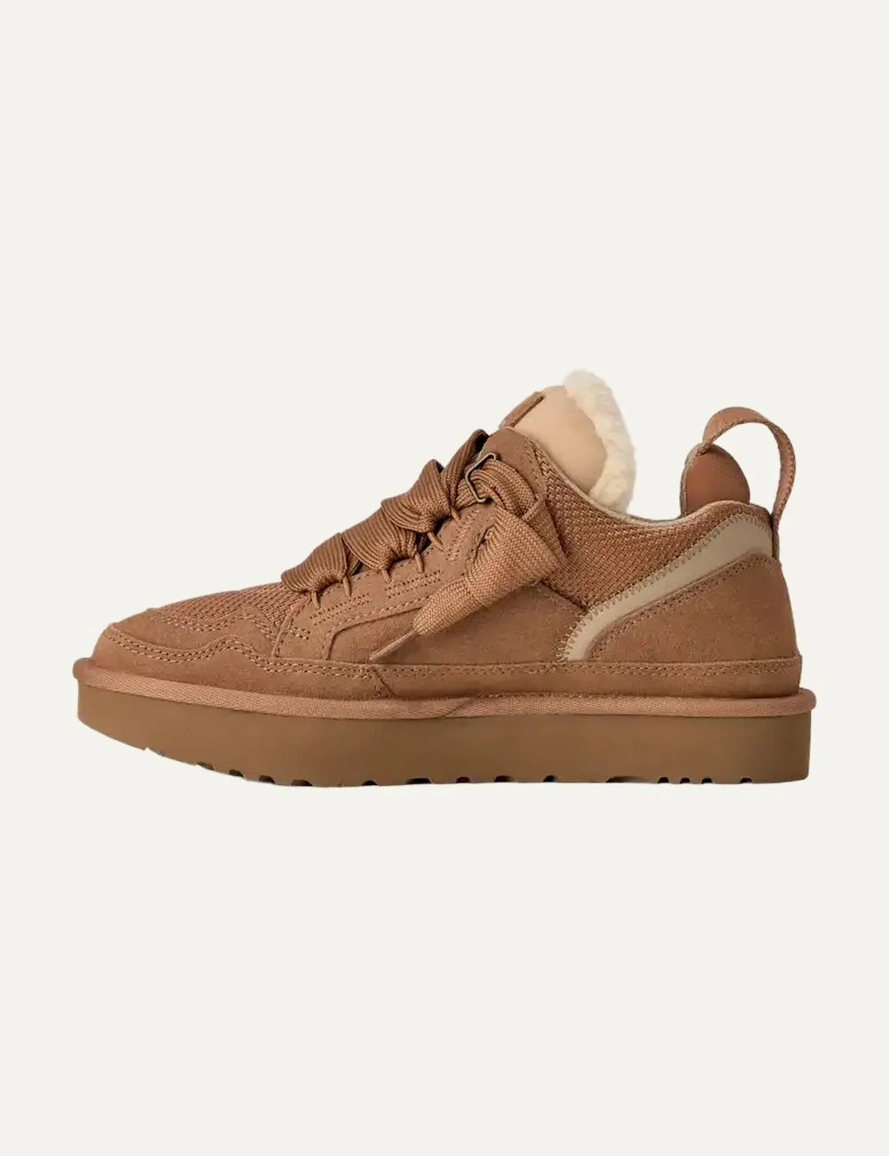 UGG Women’s Chestnut Suede Lowmel Sneakers with Two-Tone Laces profile
