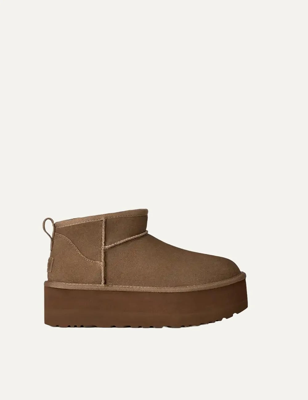  UGG Women’s Brown Suede Classic Ultra Mini Platform Boots