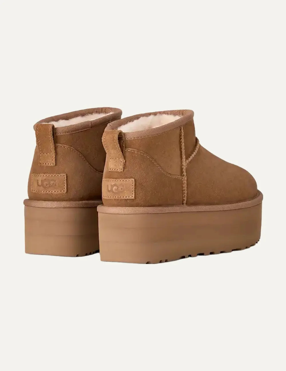 UGG Women’s Chestnut Suede Ultra Mini Platform Boots back