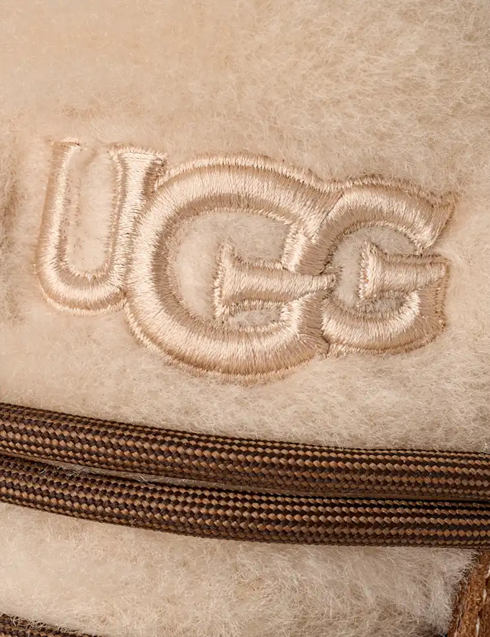 Women's UGG Classic Heritage Lace-Up brown suede boots with laces, sheepskin trim, UGG logo charm, UGGplush lining and Sugarcane EVA outsole logo