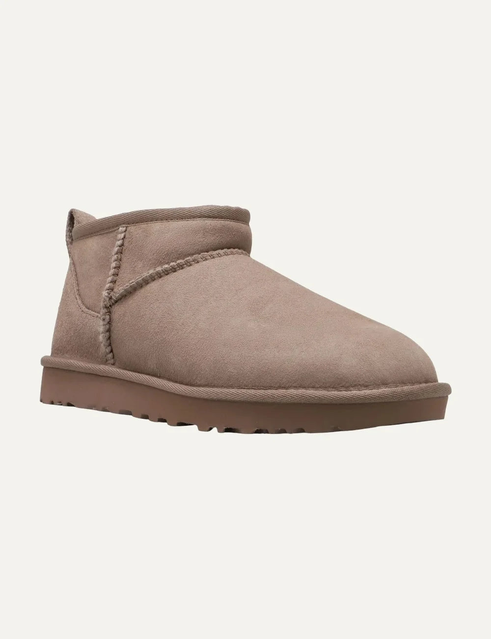 UGG Women’s Dusted Cocoa Suede Ultra Mini Boots angled