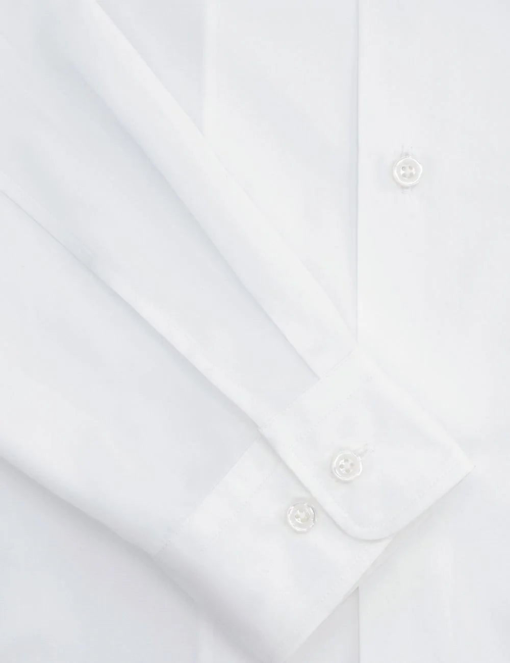 Umit Benan cotton shirt white classic fit side detail view