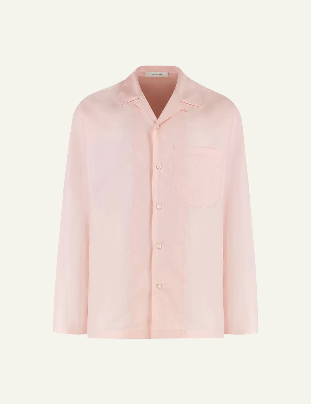 Umit Benan Havana silk shirt pink relaxed fit front flat view