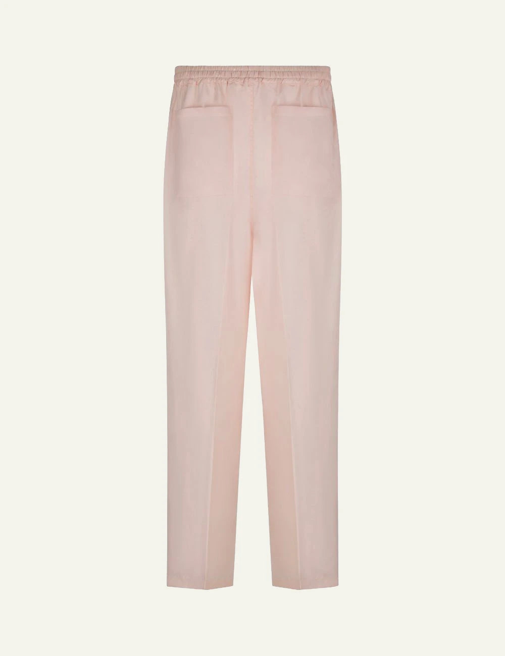 Umit Benan Julian Paradiso silk pants beige relaxed fit back flat view