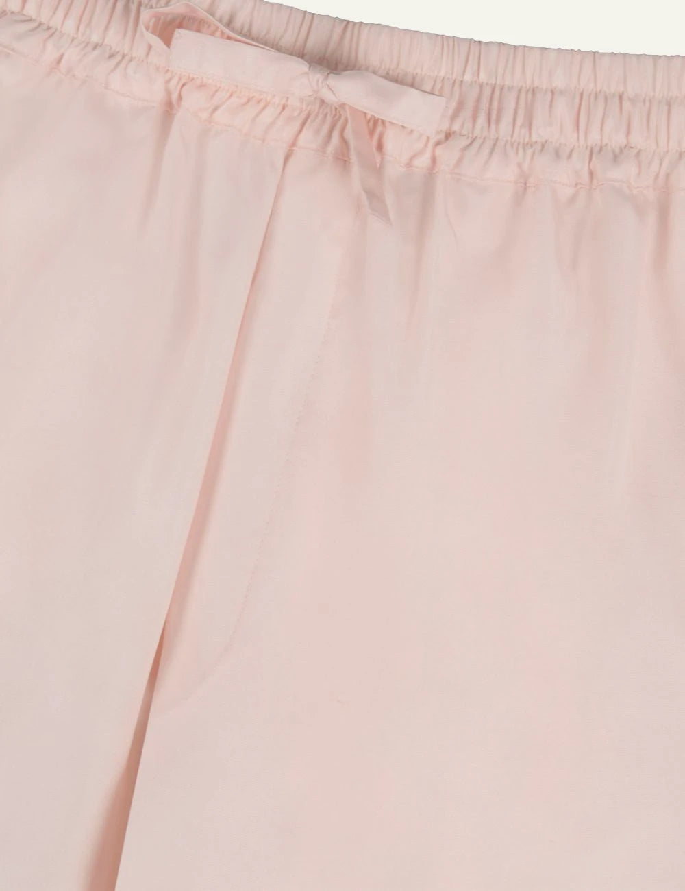 Umit Benan Julian Paradiso silk pants beige relaxed fit front detail view